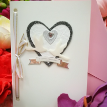 EG116-GC114AM Открытка ручной работы Свадебные голуби 12см*17см