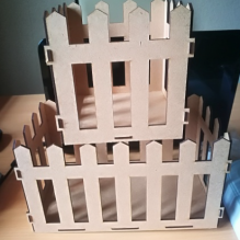 Кашпо из фанеры Заборчик маленький