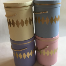 Коробка(B413) Цилиндр "Ромбы" (1шт) 14*14*18