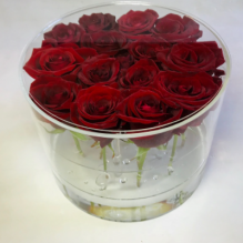 Акриловый бокс Круглый для 15 цветков 20*20*15см/3мм