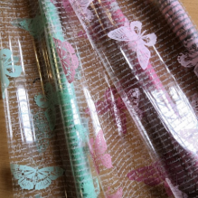 Пленка рисованная Бабочки на письме (60см/400гр)