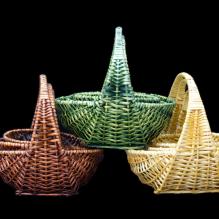 Корзины ивовые Китай №7099 (набор овальный из 3шт)