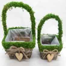 BH18C2787 Набор корзин Квадратные с сердцем (2шт/уп)