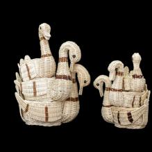 Наборы соломенные "Лебеди" большой, белый (3шт/уп)