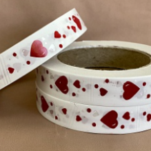 Лента Россия "РАДУГА" Сердца 2см 50м